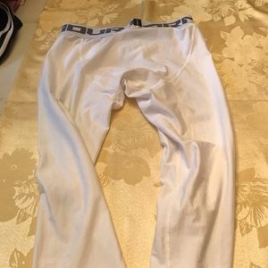 White Under Armour compression pants